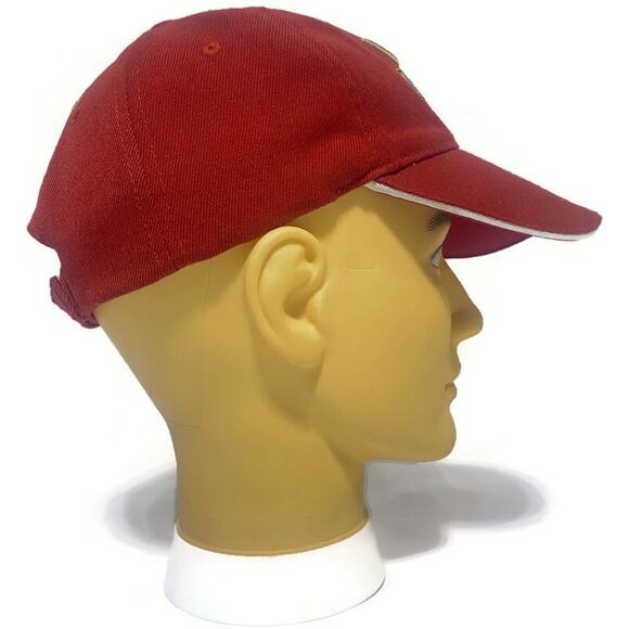 American Indian Native Pride Ball Cap Red Buffalo Skull Embroidered Adjustable - Picture 7 of 8